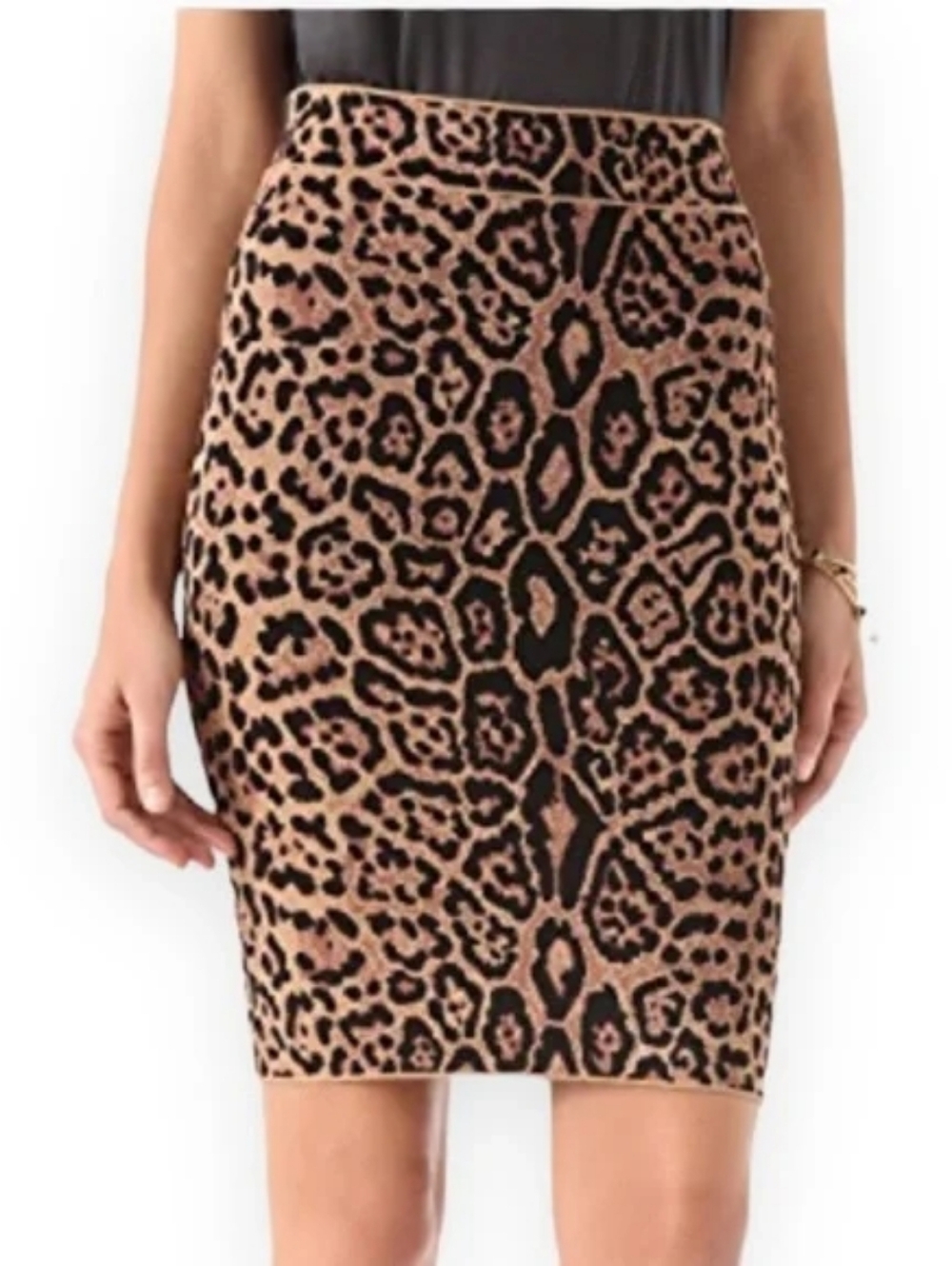 BCBG Max Azria Leopard Print Skirt